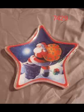 2 Gorham Star Holiday Candy Dishes with Santa